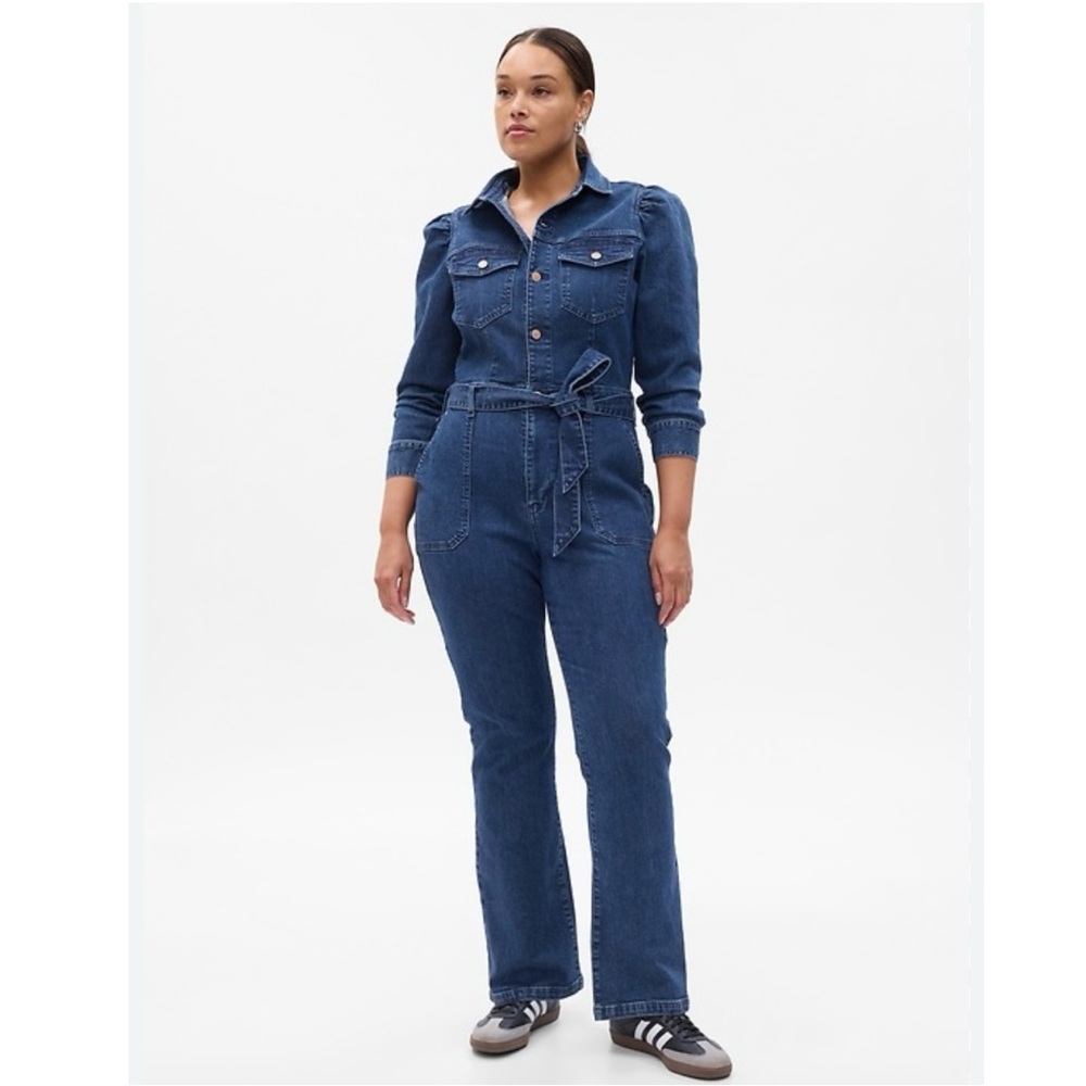 GAP Denim Longsleeve Jumpsuit. TALL SIZE 16. Belted